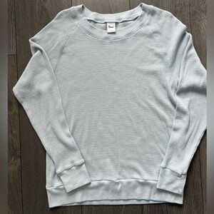 TNA Soft Blue Waffle-knit Shirt